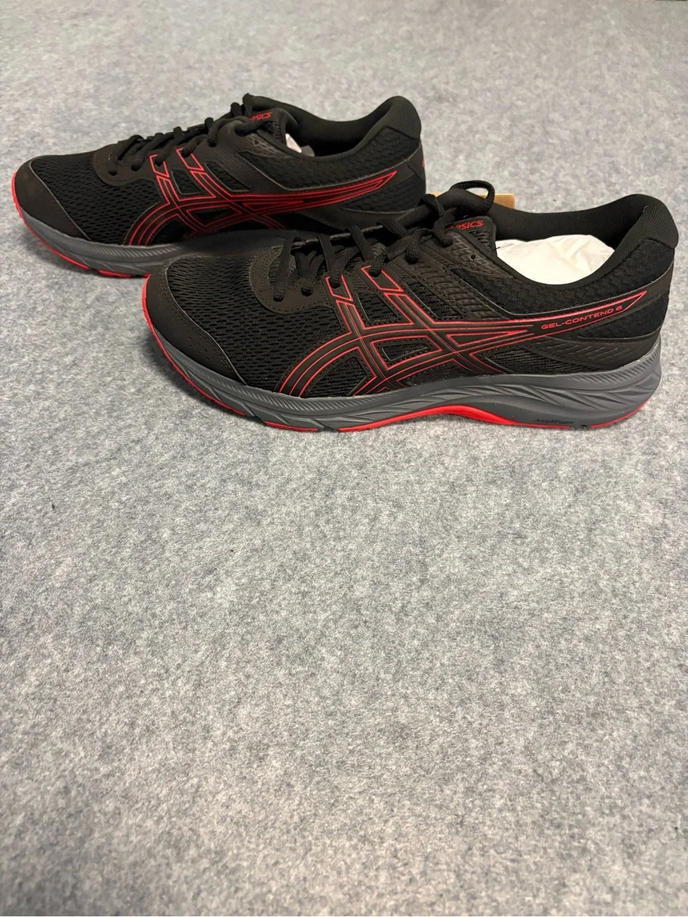 ASICS Men's Black and Red Gel-Contend 6 Athletic Shoes NEW